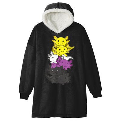 Nonbinary Flag Non Binary Pride LGBTQ Axolotl Hooded Wearable Blanket