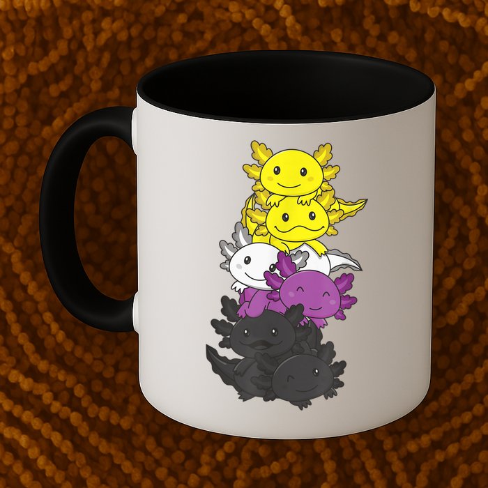 Nonbinary Flag Non Binary Pride LGBTQ Axolotl Mug
