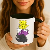 Nonbinary Flag Non Binary Pride LGBTQ Axolotl Mug