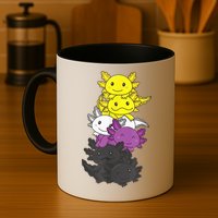 Nonbinary Flag Non Binary Pride LGBTQ Axolotl Mug