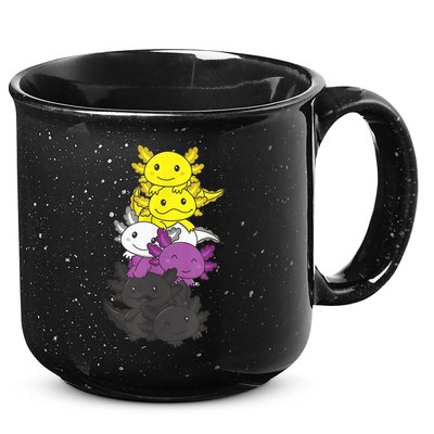 Nonbinary Flag Non Binary Pride LGBTQ Axolotl 15oz Campfire Ceramic Mug