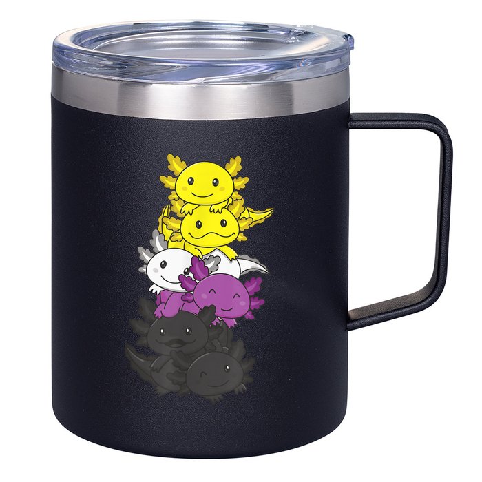 Nonbinary Flag Non Binary Pride LGBTQ Axolotl 12oz Stainless Steel Coffee Mug