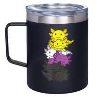 Nonbinary Flag Non Binary Pride LGBTQ Axolotl 12oz Stainless Steel Coffee Mug