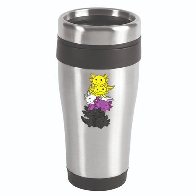 Nonbinary Flag Non Binary Pride LGBTQ Axolotl 16oz Travel Tumbler