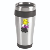 Nonbinary Flag Non Binary Pride LGBTQ Axolotl 16oz Travel Tumbler