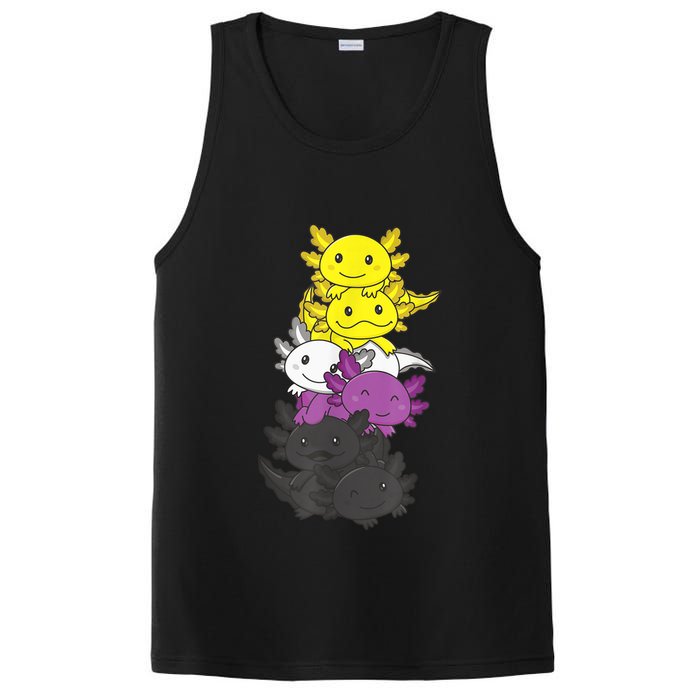Nonbinary Flag Non Binary Pride LGBTQ Axolotl PosiCharge Competitor Tank