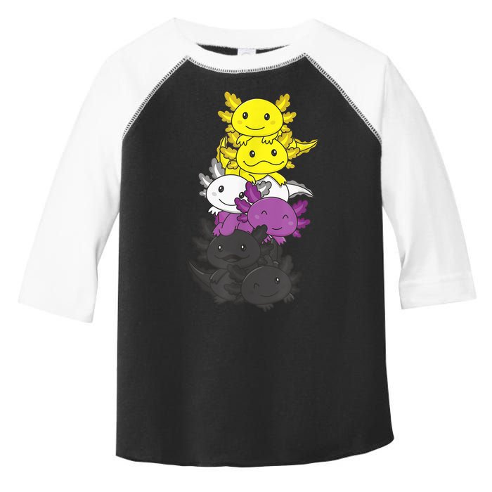 Nonbinary Flag Non Binary Pride LGBTQ Axolotl Toddler Fine Jersey T-Shirt