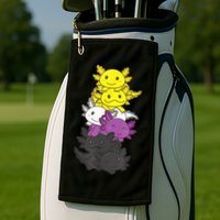 Nonbinary Flag Non Binary Pride LGBTQ Axolotl Golf Towel