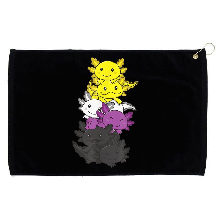 Nonbinary Flag Non Binary Pride LGBTQ Axolotl Grommeted Golf Towel