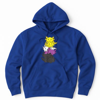 Nonbinary Flag Non Binary Pride LGBTQ Axolotl Hoodie