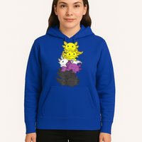 Nonbinary Flag Non Binary Pride LGBTQ Axolotl Hoodie