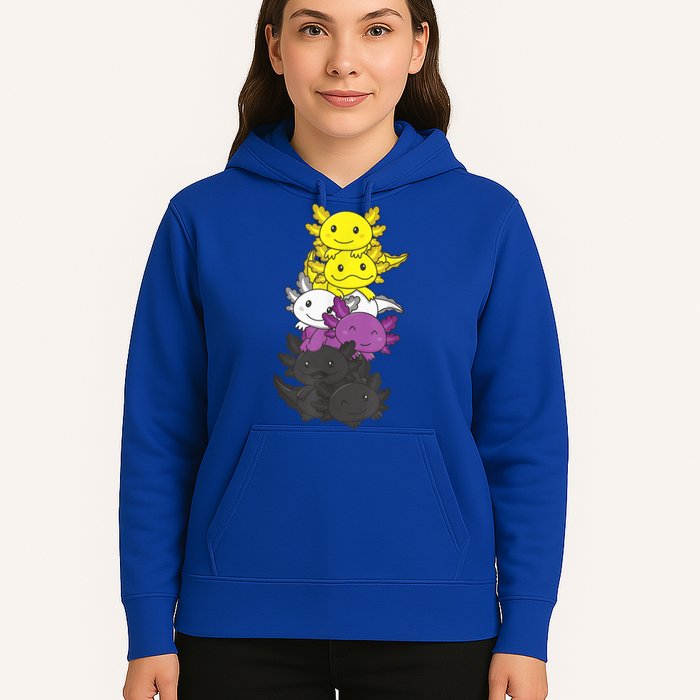 Nonbinary Flag Non Binary Pride LGBTQ Axolotl Hoodie