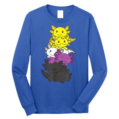 Nonbinary Flag Non Binary Pride LGBTQ Axolotl Long Sleeve Shirt