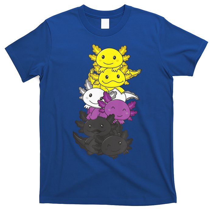 Nonbinary Flag Non Binary Pride LGBTQ Axolotl T-Shirt