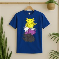 Nonbinary Flag Non Binary Pride LGBTQ Axolotl T-Shirt