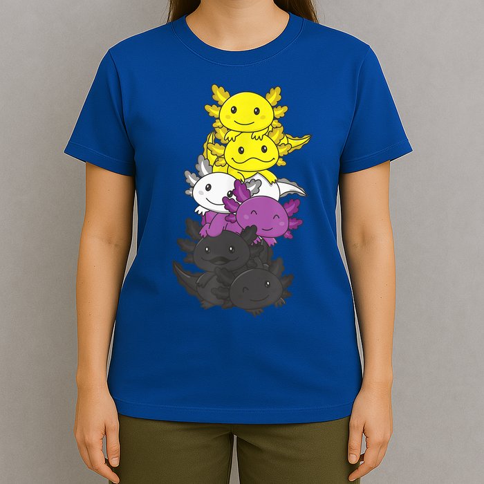 Nonbinary Flag Non Binary Pride LGBTQ Axolotl T-Shirt