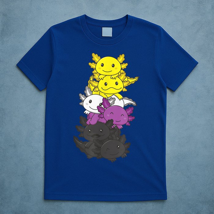 Nonbinary Flag Non Binary Pride LGBTQ Axolotl T-Shirt
