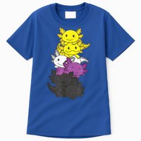 Nonbinary Flag Non Binary Pride LGBTQ Axolotl Tall T-Shirt