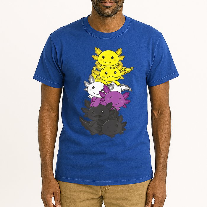 Nonbinary Flag Non Binary Pride LGBTQ Axolotl Tall T-Shirt