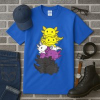 Nonbinary Flag Non Binary Pride LGBTQ Axolotl Tall T-Shirt