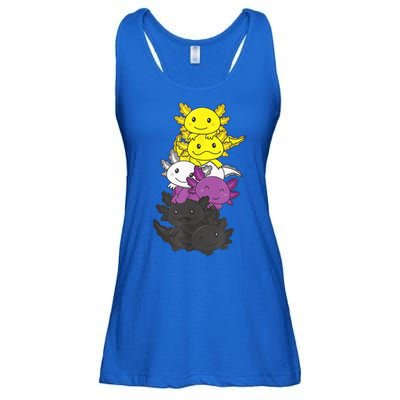 Nonbinary Flag Non Binary Pride LGBTQ Axolotl Ladies Essential Flowy Tank