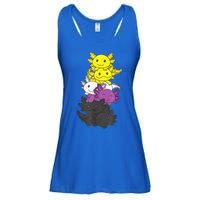 Nonbinary Flag Non Binary Pride LGBTQ Axolotl Ladies Essential Flowy Tank
