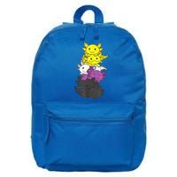 Nonbinary Flag Non Binary Pride LGBTQ Axolotl 16 in Basic Backpack