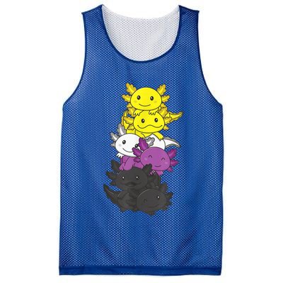Nonbinary Flag Non Binary Pride LGBTQ Axolotl Mesh Reversible Basketball Jersey Tank