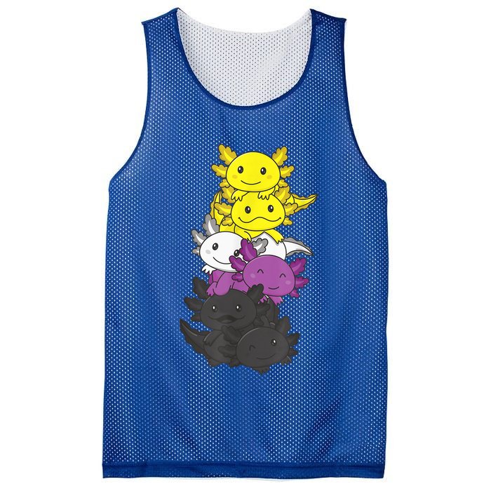 Nonbinary Flag Non Binary Pride LGBTQ Axolotl Mesh Reversible Basketball Jersey Tank