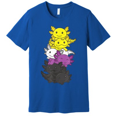 Nonbinary Flag Non Binary Pride LGBTQ Axolotl Premium T-Shirt