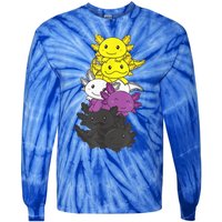 Nonbinary Flag Non Binary Pride LGBTQ Axolotl Tie-Dye Long Sleeve Shirt