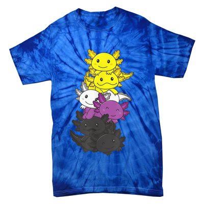 Nonbinary Flag Non Binary Pride LGBTQ Axolotl Tie-Dye T-Shirt