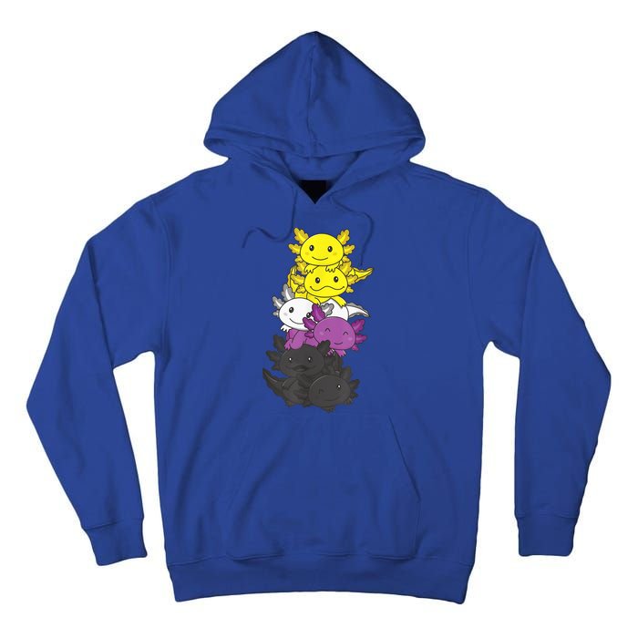 Nonbinary Flag Non Binary Pride LGBTQ Axolotl Tall Hoodie