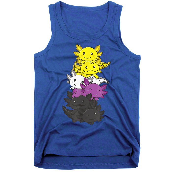 Nonbinary Flag Non Binary Pride LGBTQ Axolotl Tank Top