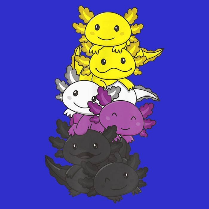 Nonbinary Flag Non Binary Pride LGBTQ Axolotl Tank Top