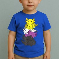 Nonbinary Flag Non Binary Pride LGBTQ Axolotl Toddler T-Shirt