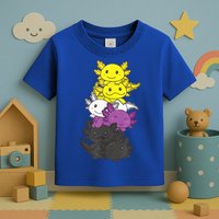 Nonbinary Flag Non Binary Pride LGBTQ Axolotl Toddler T-Shirt
