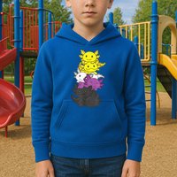 Nonbinary Flag Non Binary Pride LGBTQ Axolotl Kids Hoodie