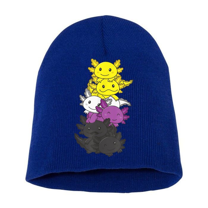 Nonbinary Flag Non Binary Pride LGBTQ Axolotl Short Acrylic Beanie