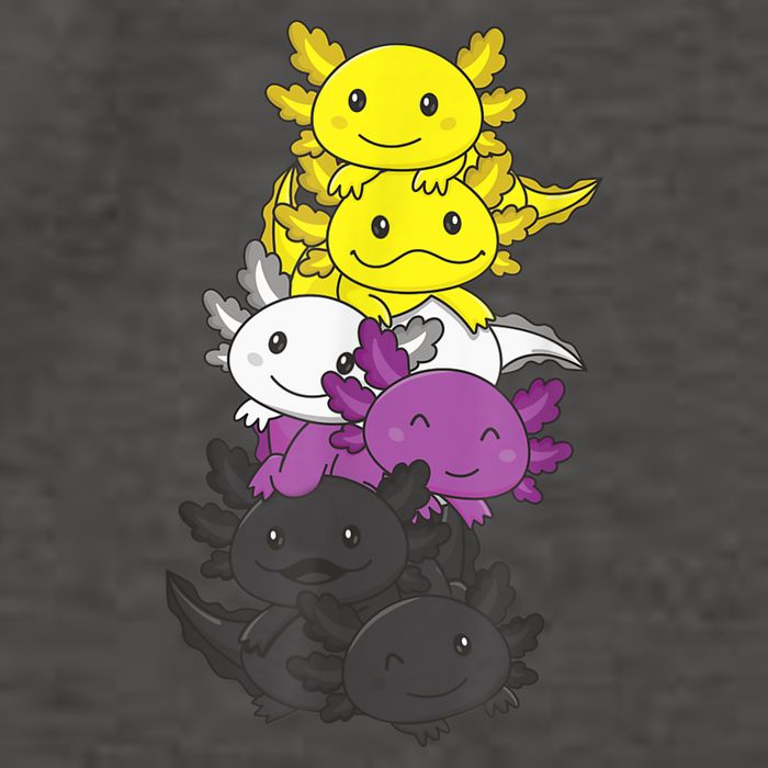 Nonbinary Flag Non Binary Pride LGBTQ Axolotl Vector Backpack