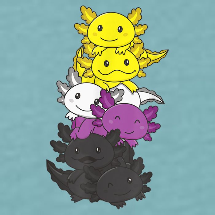 Nonbinary Flag Non Binary Pride LGBTQ Axolotl Sueded Cloud Jersey T-Shirt