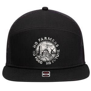 No Farmers No Food No Future 7 Panel Mesh Trucker Snapback Hat