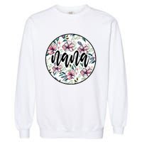 Nana Floral Nana Flowers Vintage Garment-Dyed Sweatshirt