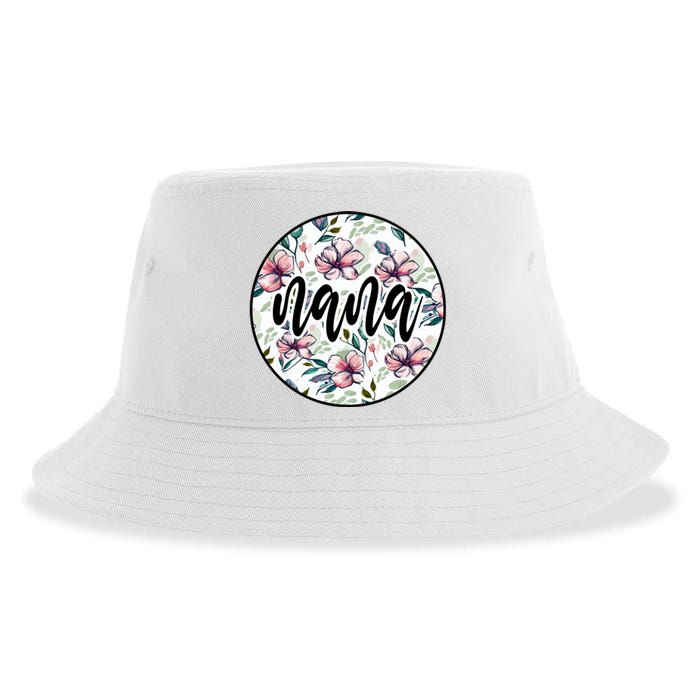 Nana Floral Nana Flowers Vintage Sustainable Bucket Hat