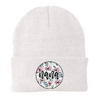 Nana Floral Nana Flowers Vintage Knit Cap Winter Beanie