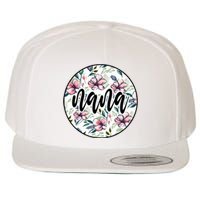 Nana Floral Nana Flowers Vintage Wool Snapback Cap