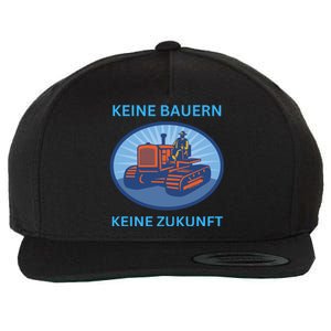 No Farmers No Future German Protest Wool Snapback Cap