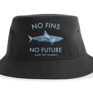 No Fins No Future protect the sharks Scuba Shark Safe Sharks Sustainable Bucket Hat