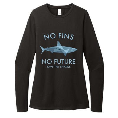 No Fins No Future protect the sharks Scuba Shark Safe Sharks Womens CVC Long Sleeve Shirt