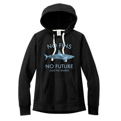 No Fins No Future protect the sharks Scuba Shark Safe Sharks Women's Fleece Hoodie